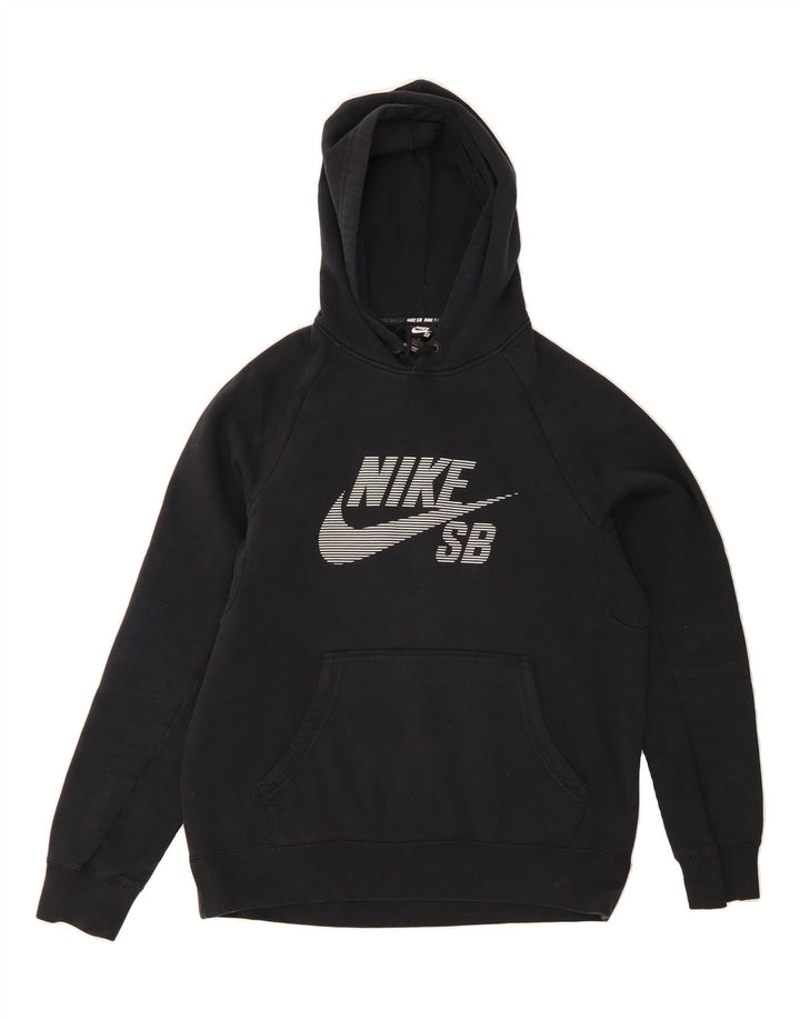NIKE Mens Graphic Hoodie Jumper Medium Black Cotton Vintage Nike and Second-Hand Nike from Messina Hembry 