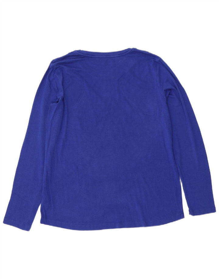 EDDIE BAUER Męski top z długim rękawem XL, niebieski, bawełniany