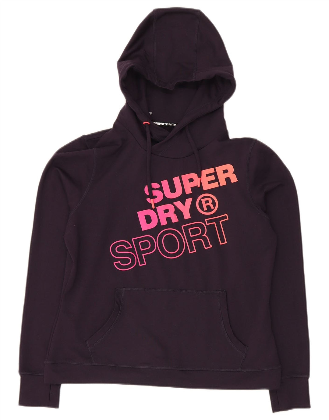 Damski sweter z kapturem Superdry, UK 12, średni fiolet, poliester