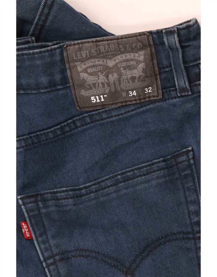 Męskie jeansy Levi's 511 Slim W34 L32 Niebieskie