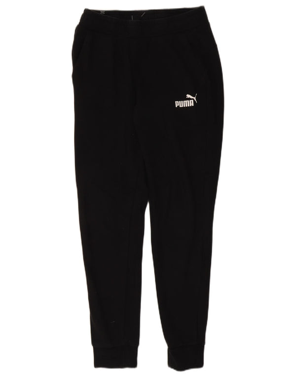Męskie spodnie dresowe Puma Joggers, średnia czarna bawełna