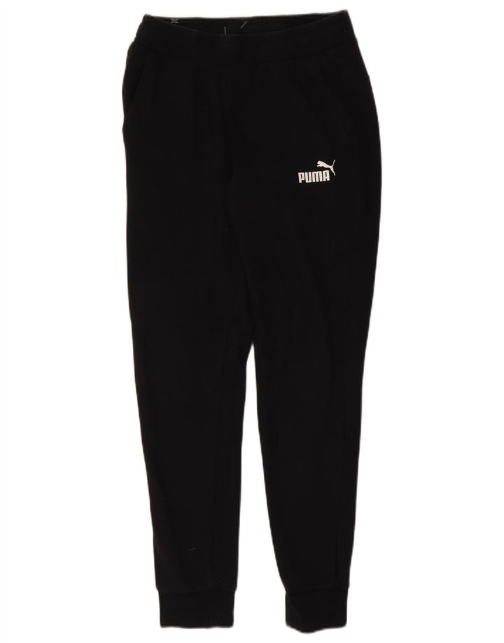 Męskie spodnie dresowe Puma Joggers, średnia czarna bawełna