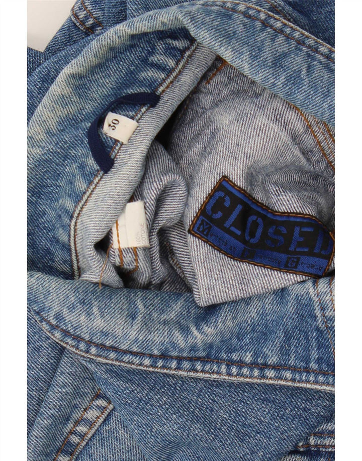 Zamknięta męska kurtka dżinsowa UK 38 Medium Blue Cotton