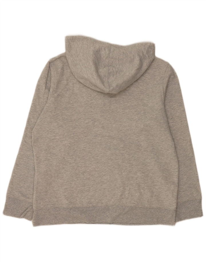 GAP Womens Graphic Hoodie Jumper UK 12 Medium Grey Cotton