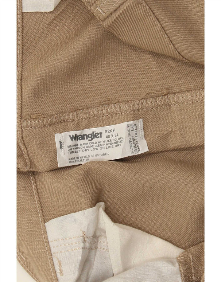 Męskie proste spodnie codzienne Wrangler W40 L29 Beżowy poliester