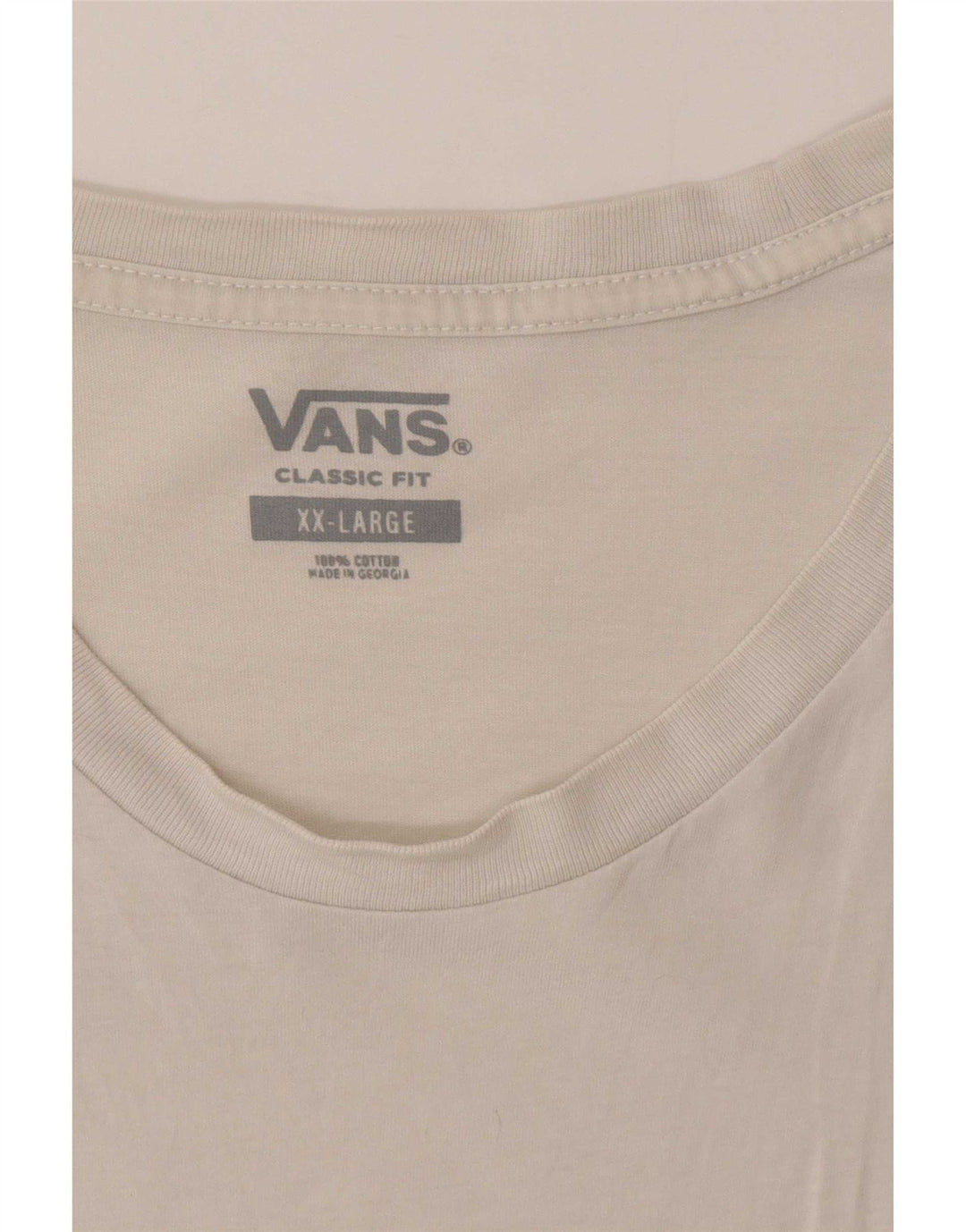 Męska koszulka t-shirt Vans Classic Fit, 2XL, biała, z blokami kolorów