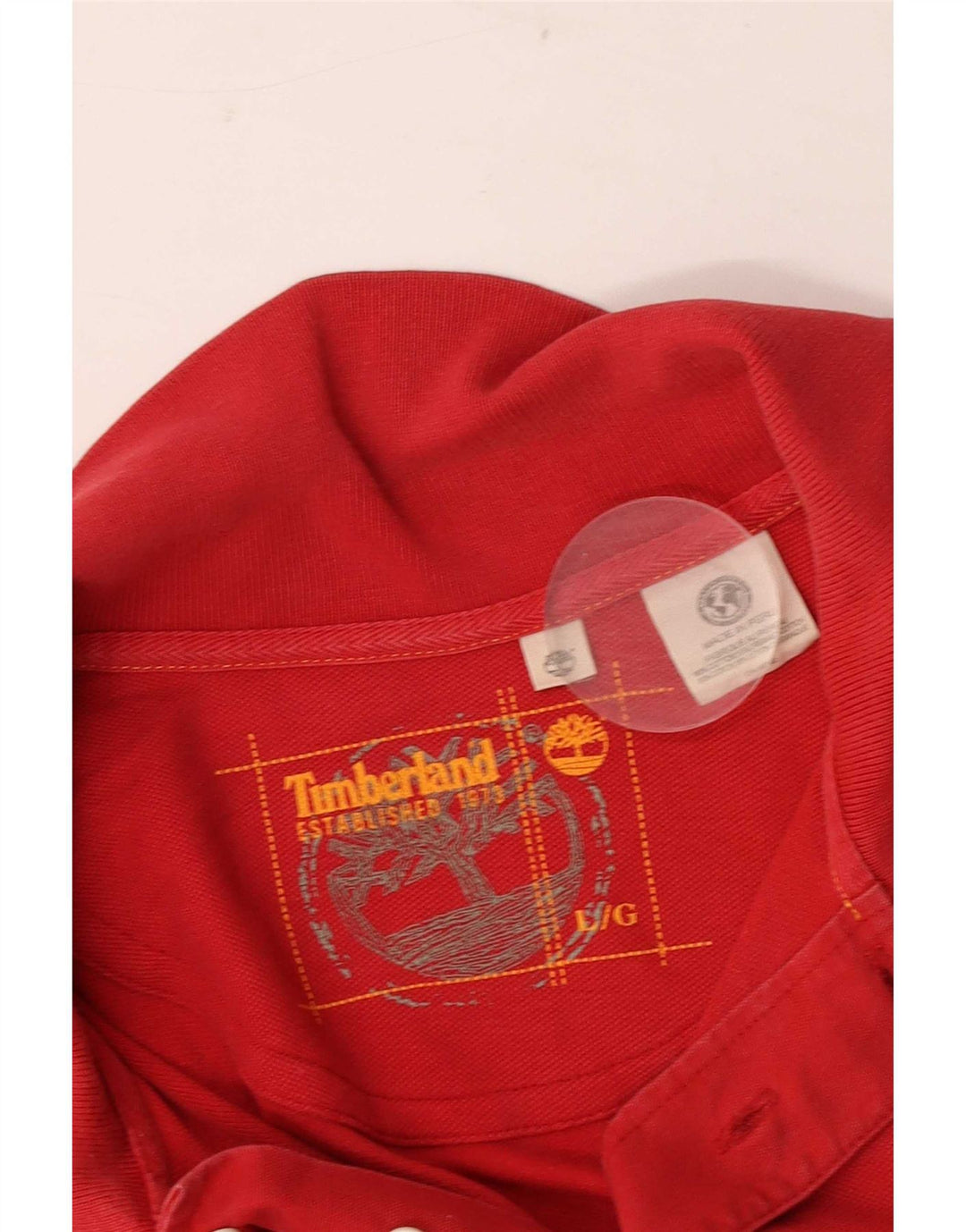 Męska koszulka polo Timberland, duża, czerwona, bawełniana