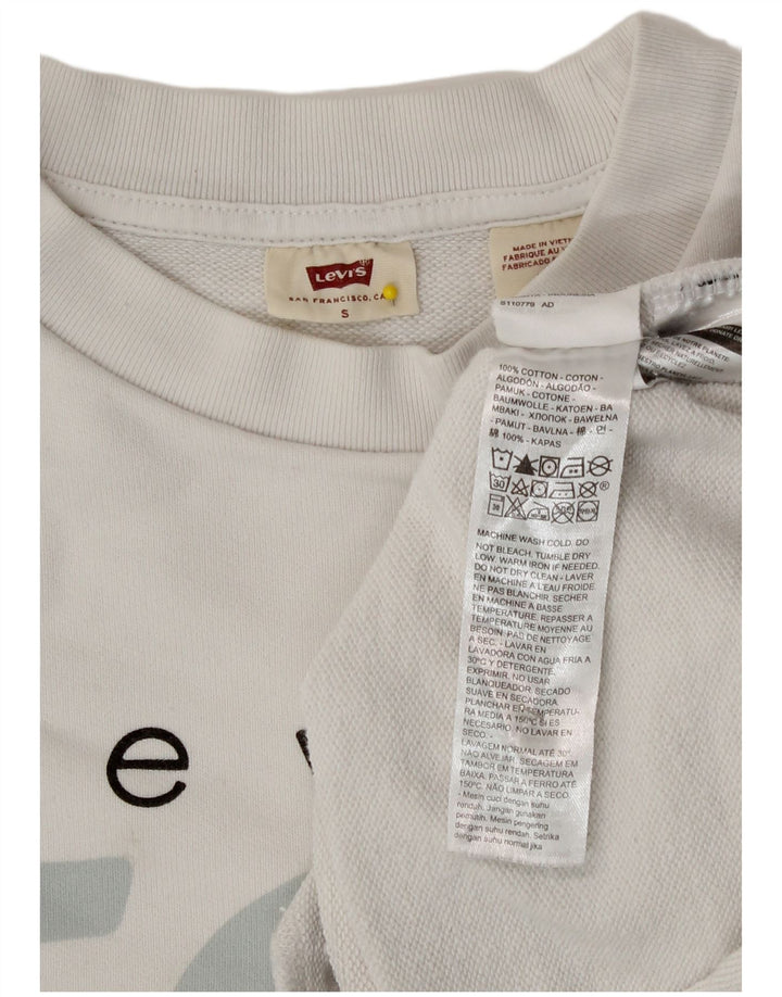Damska bluza Levi's Crop Graphic Oversize UK 10 Small White