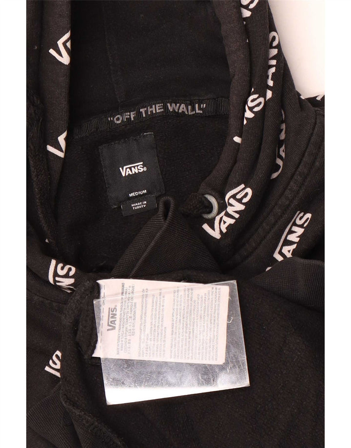 Męski sweter z kapturem Vans z grafiką, średni czarny, bawełniany