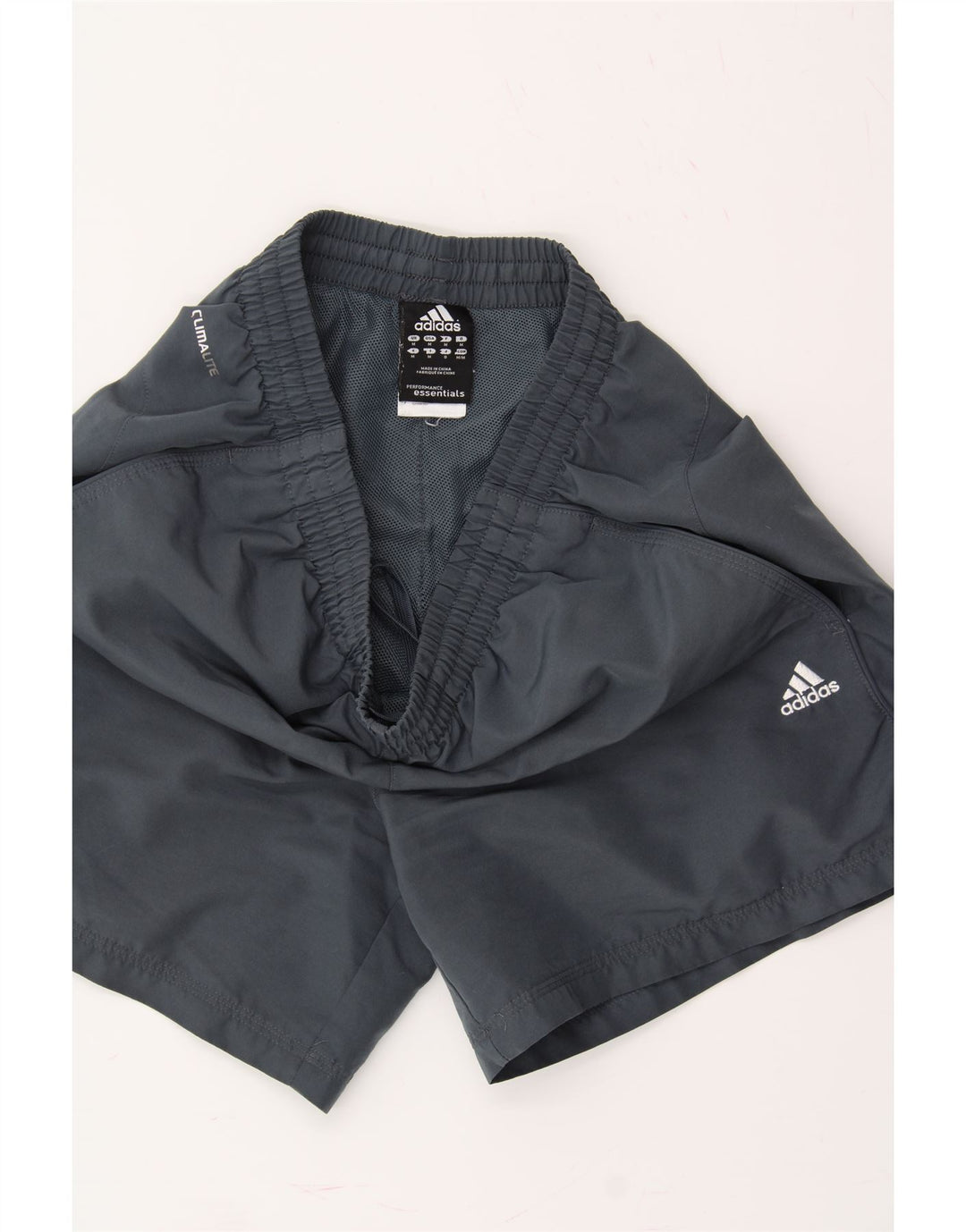 Męskie spodenki sportowe ADIDAS Climalite, średnioszary poliester