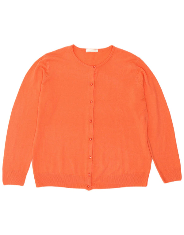 Marks & Spencer Damski sweter kardigan UK 18 XL Pomarańczowy akryl