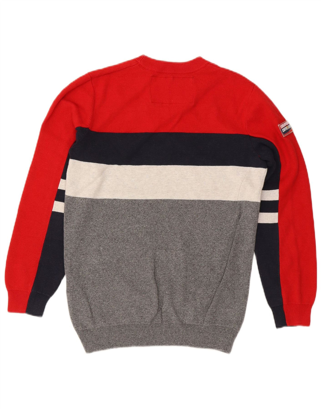 Męski sweter Superdry z okrągłym dekoltem, mały, wielokolorowy blok kolorów