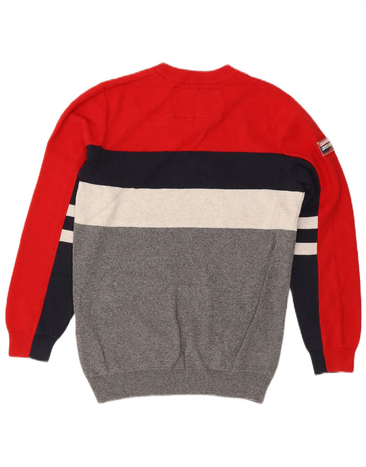 Męski sweter Superdry z okrągłym dekoltem, mały, wielokolorowy blok kolorów