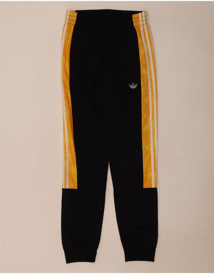 Adidas Męskie spodnie dresowe Joggery Mały czarny poliester z blokami kolorów