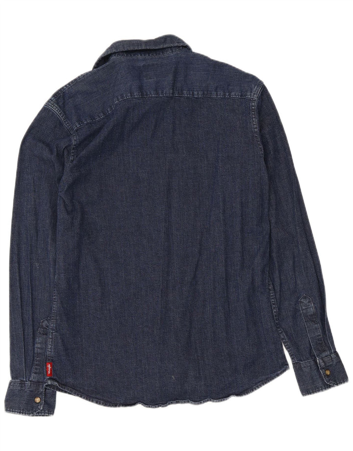 Męska koszula dżinsowa Wrangler w kolorze indygo, średnia, granatowa, bawełniana