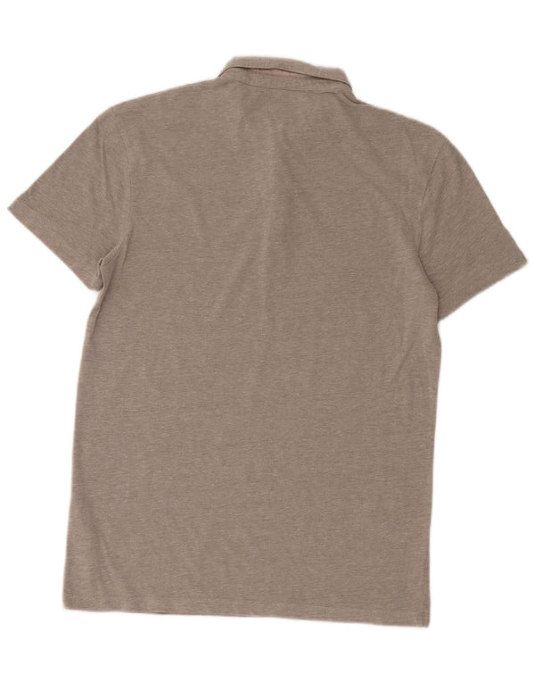Męska koszulka polo All Saints, mała, szara, bawełniana w paski