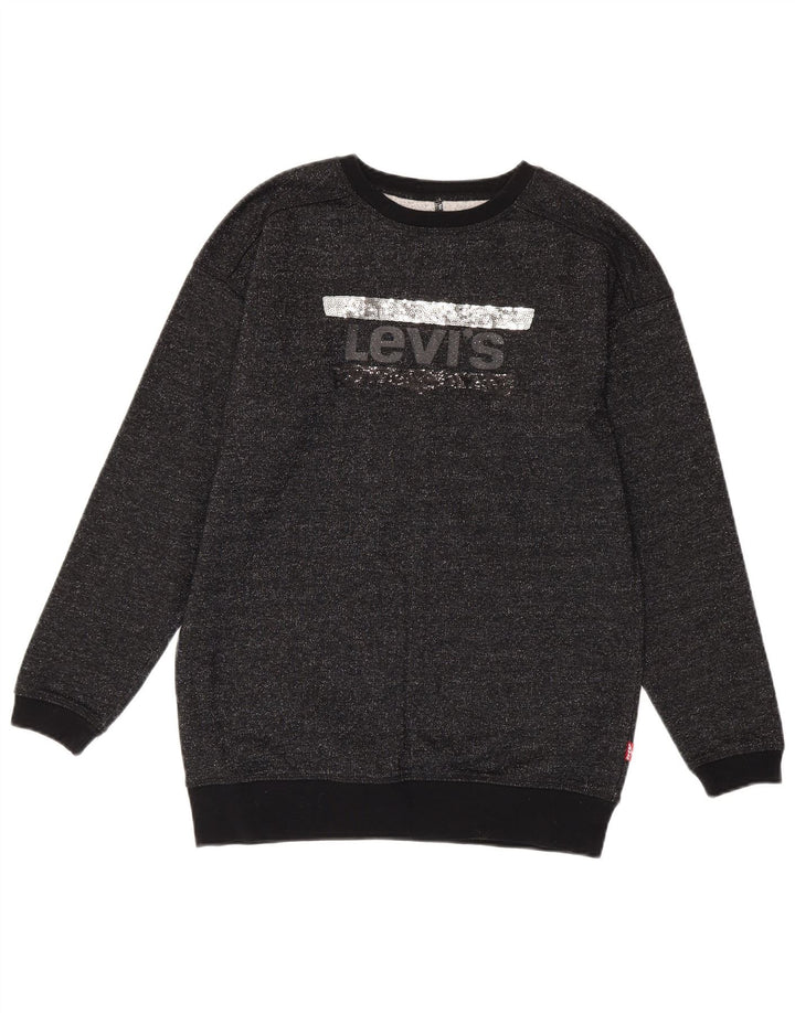 Dziewczęca bluza z grafiką Levi's, 15-16 lat, czarna
