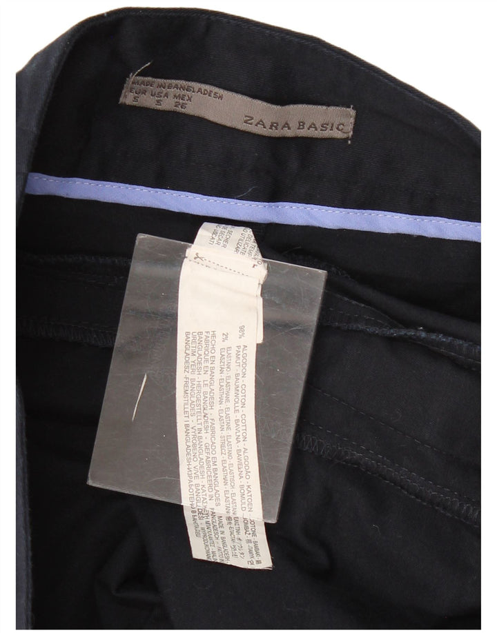 Spódnica damska Zara Prosta mała W26 Granatowa bawełna