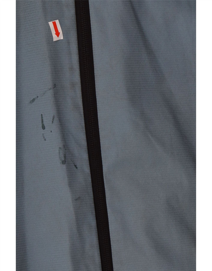 Damska kurtka przeciwdeszczowa Adidas z kapturem UK 14, średni niebieski poliester