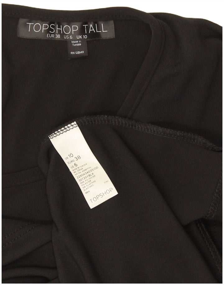 Topshop Damska bluzka Batwing Top UK 10, mała, czarna, poliester