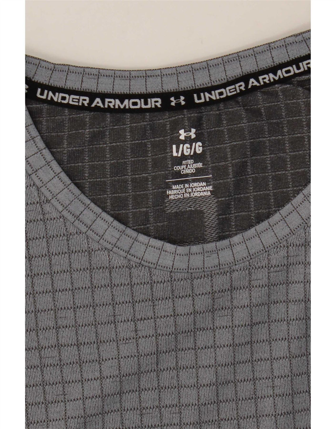 Męski t-shirt Under Armour w dużą szarą kratkę