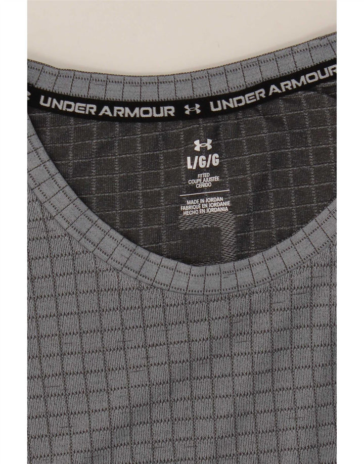 Męski t-shirt Under Armour w dużą szarą kratkę
