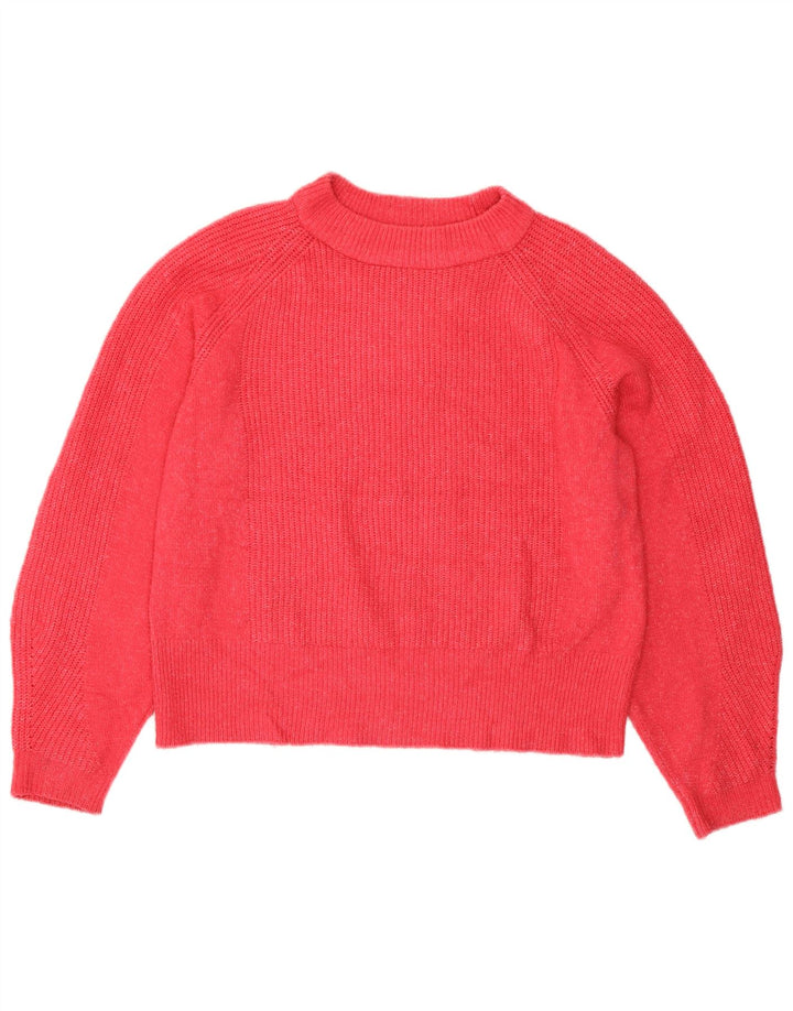 Marks & Spencer Damski sweter z okrągłym dekoltem, UK 14, średni różowy akryl
