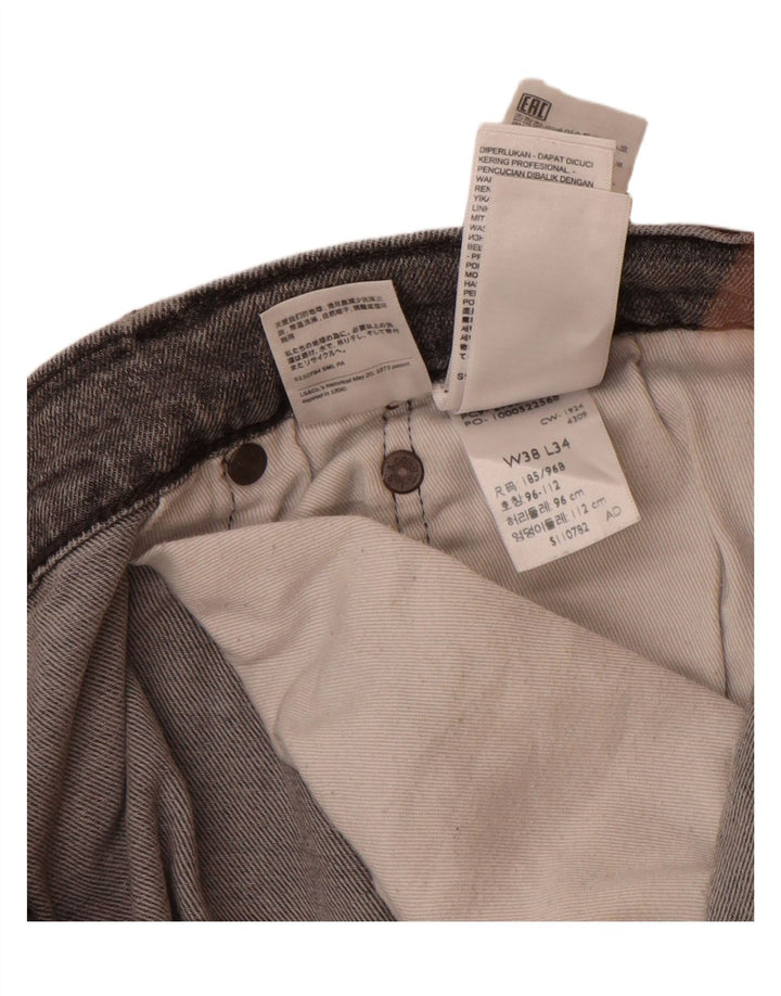 Męskie jeansy Levi's 502 Tapered W38 L34 Szara bawełna