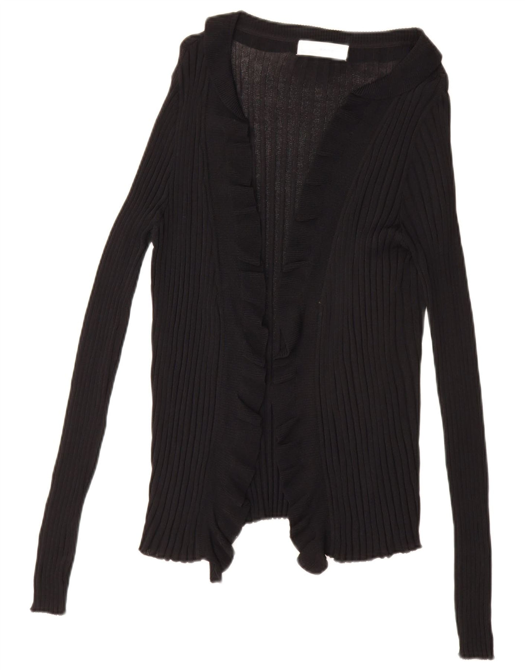 Sweter damski Zara z otwartym kardiganem UK 16, duży, czarny