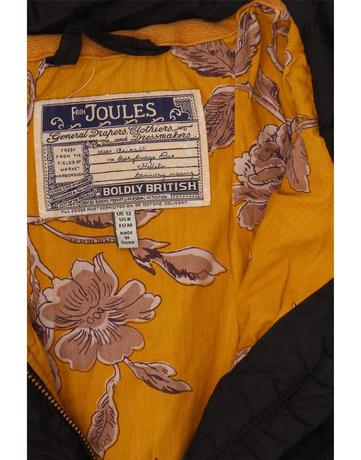 Damska pikowana kurtka Joules UK 12 Medium Black Poliamid