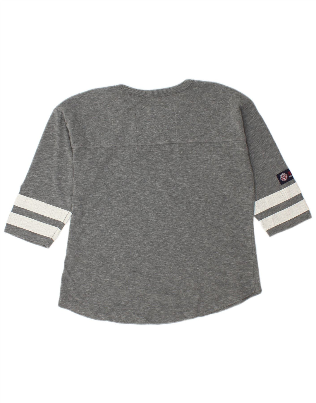 Damski top graficzny Superdry z rękawem 3/4, UK 14, średnioszary, bawełniany