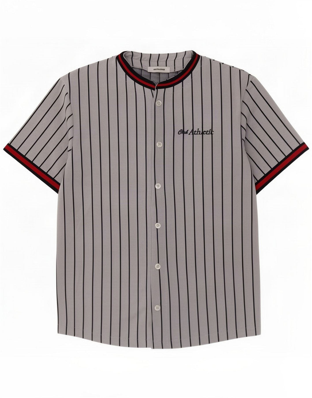 Jack & Jones Męska koszula z krótkim rękawem, małe, szare paski, poliester