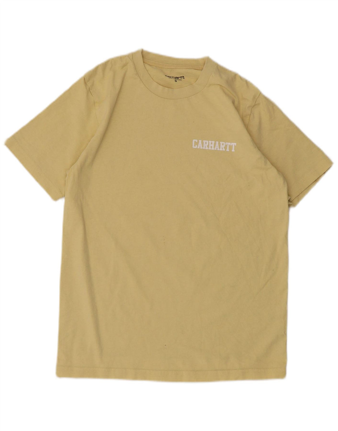 T-shirt męski Carhartt, mały, żółty, bawełniany