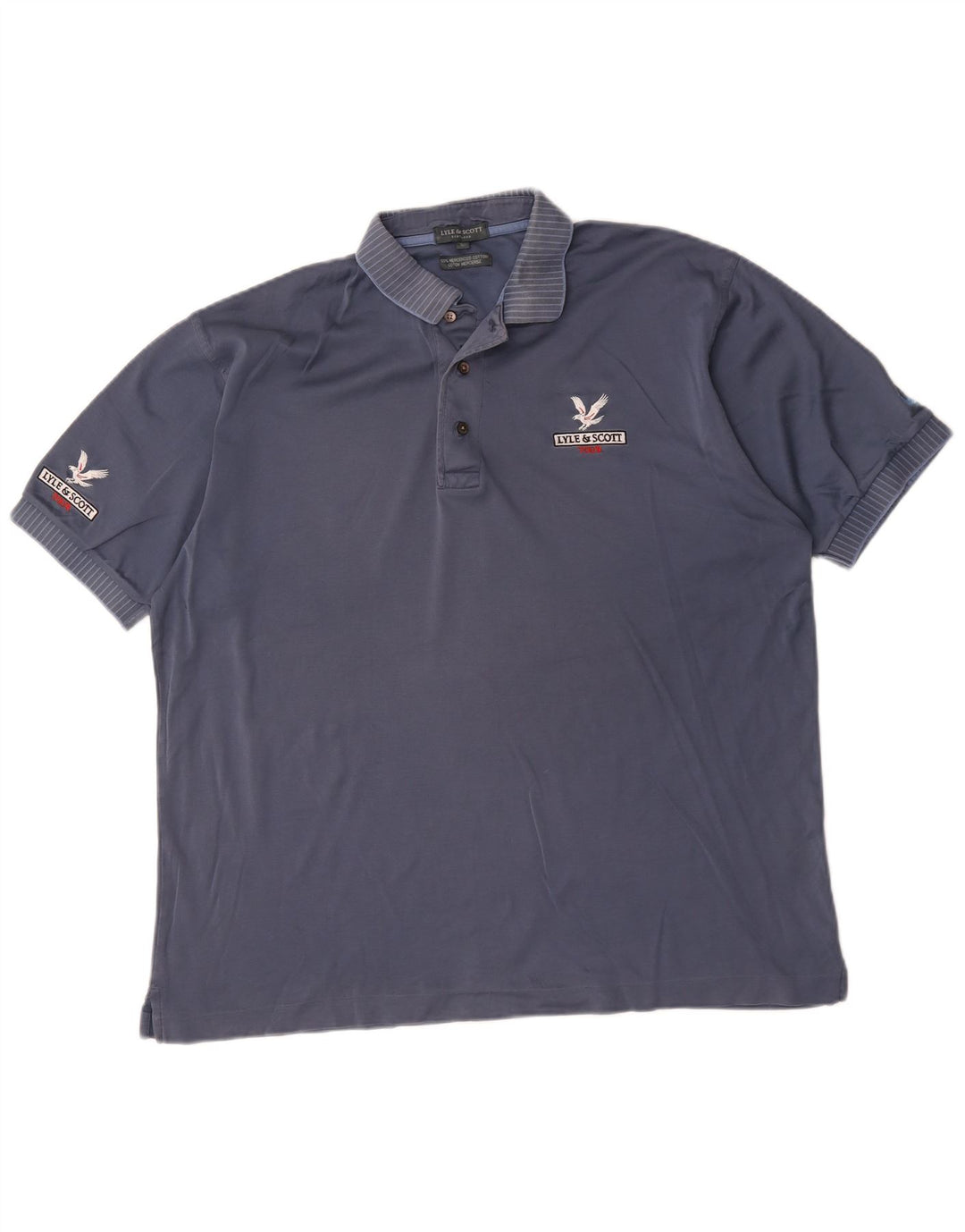 Męska koszulka polo Lyle & Scott, duża, granatowa, bawełniana