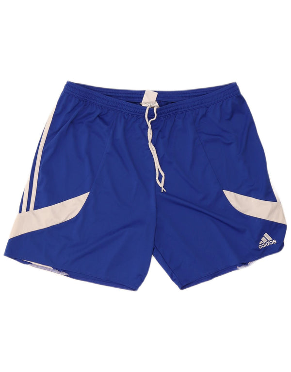 Męskie spodenki sportowe Adidas Climalite 2XL Niebieski poliester z blokami kolorów