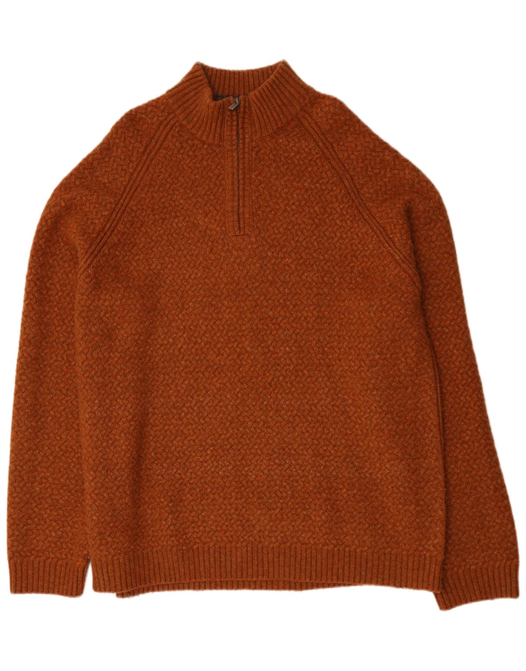 Męski sweter z zamkiem błyskawicznym Fat Face 3XL Brązowy Chevron