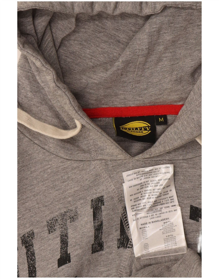 Męski sweter z kapturem Diadora, średnioszary, bawełniany