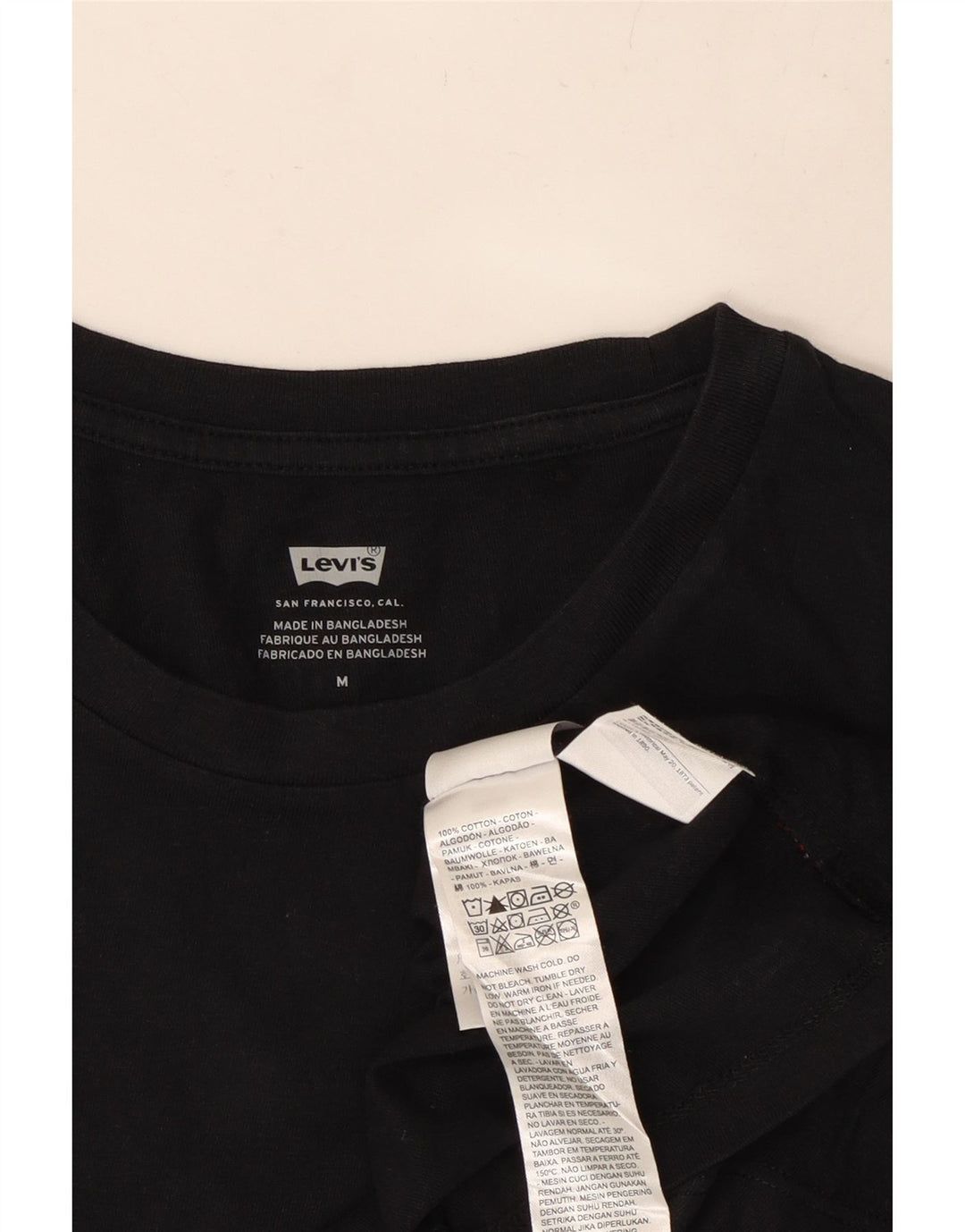 Damska koszulka LEVI'S Crop Graphic Top UK 14, średnia czarna bawełna