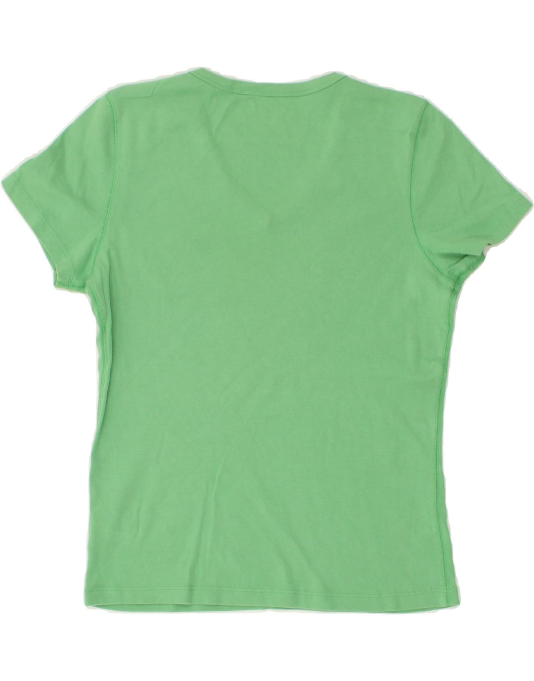 EDDIE BAUER Womens T-Shirt Top UK 12 Medium Green Cotton Vintage Eddie Bauer and Second-Hand Eddie Bauer from Messina Hembry 