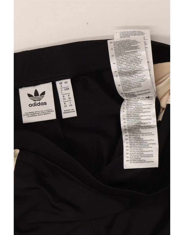 Legginsy damskie ADIDAS UK 8, mały, czarny, poliester z blokami kolorów