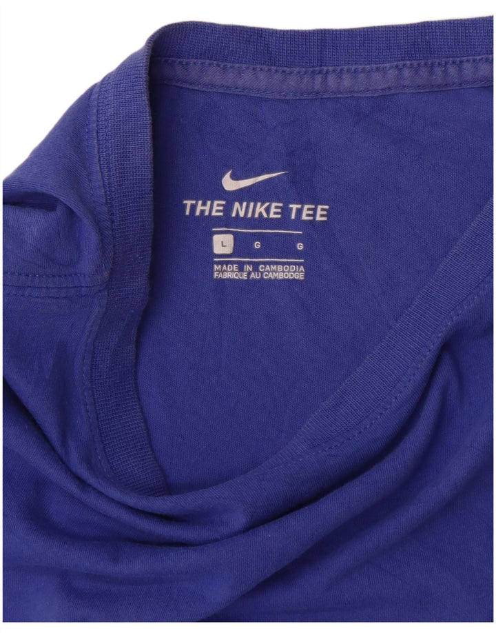 T-shirt damski Nike Top UK 16, duży, niebieski, bawełniany