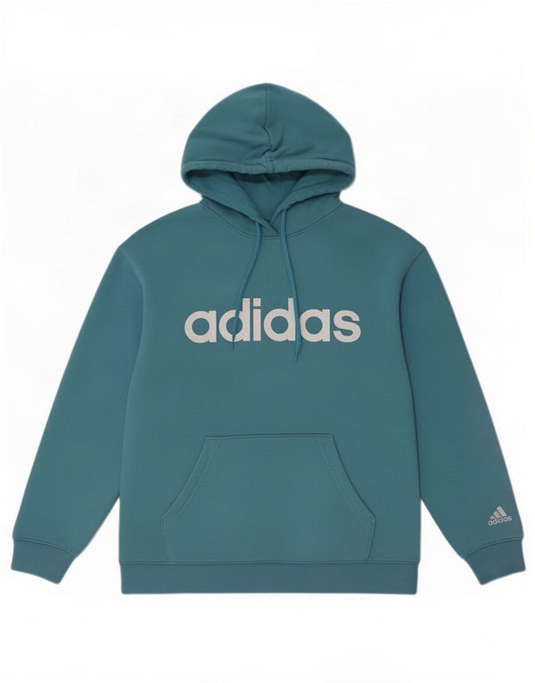 Damska bluza z kapturem Adidas Graphic UK 16/18, duża niebieska