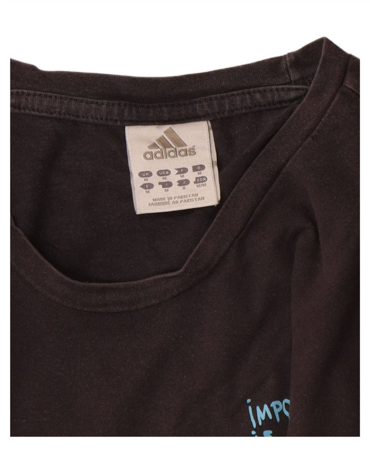 Męska koszulka z grafiką ADIDAS, średnia czarna, bawełniana