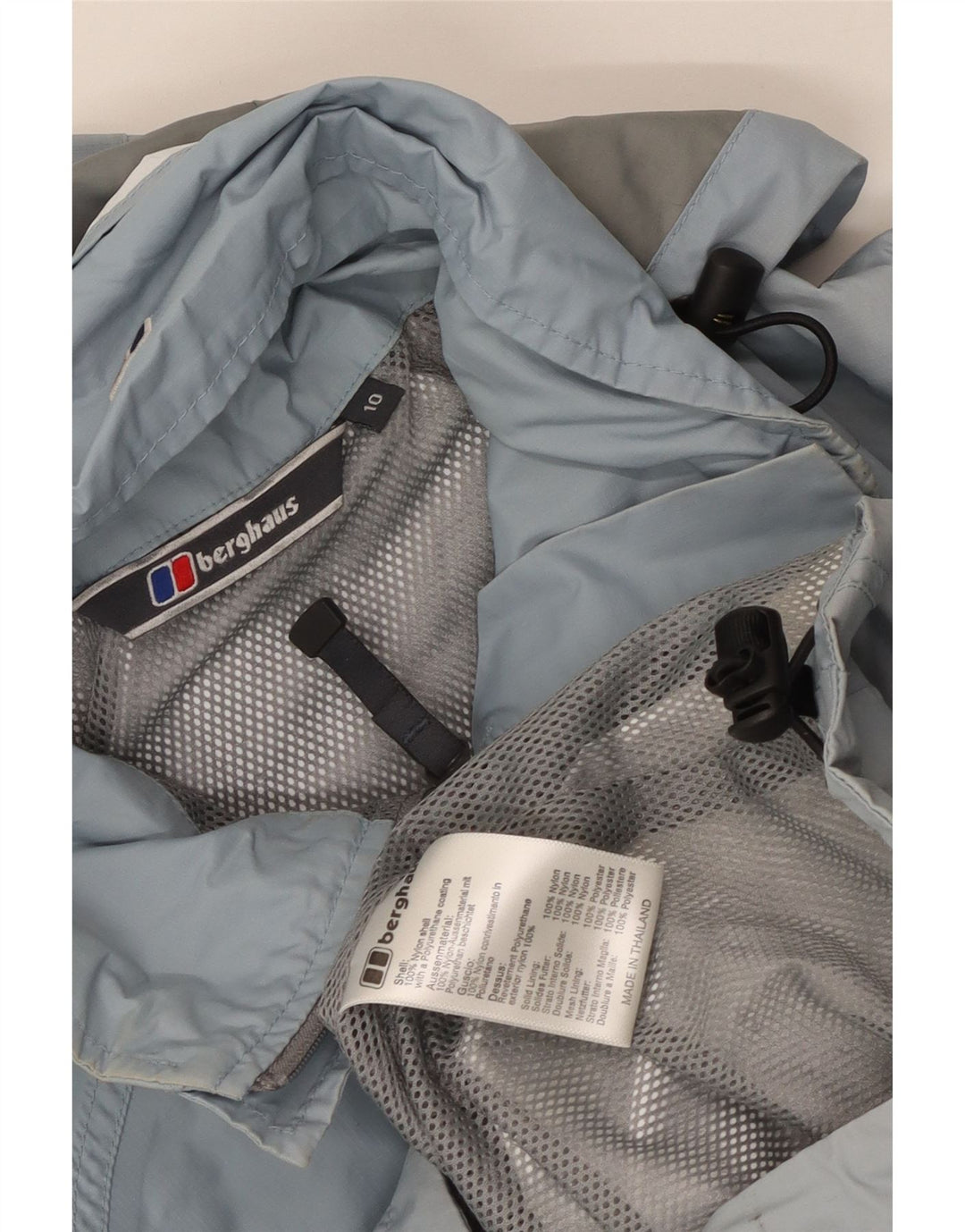 Damska kurtka przeciwdeszczowa z kapturem oversize Berghaus UK 10 Small Blue Nylon
