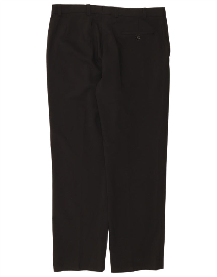Męskie spodnie garniturowe Marks & Spencer Autograph W36 L31 czarne