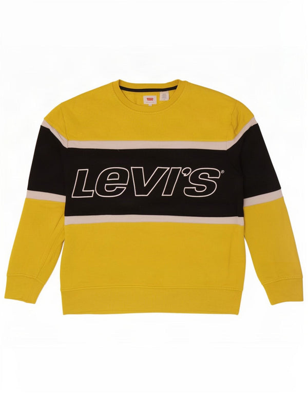 Męska bluza Levi's z grafiką, bawełniana, w kolorze średniożółtym