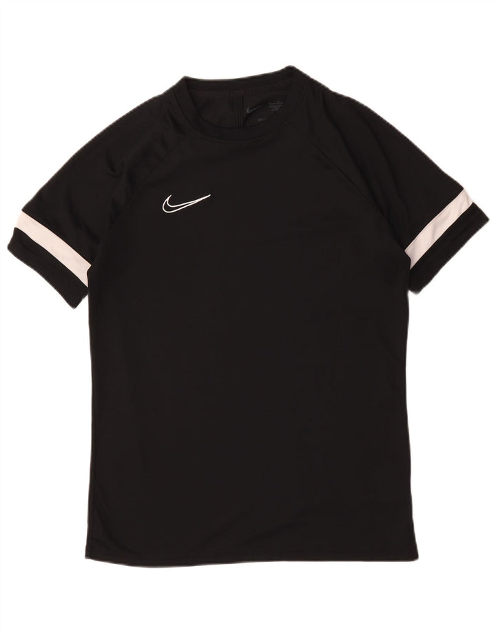Męski T-shirt Nike Dri Fit Top, średni czarny poliester z blokami kolorów