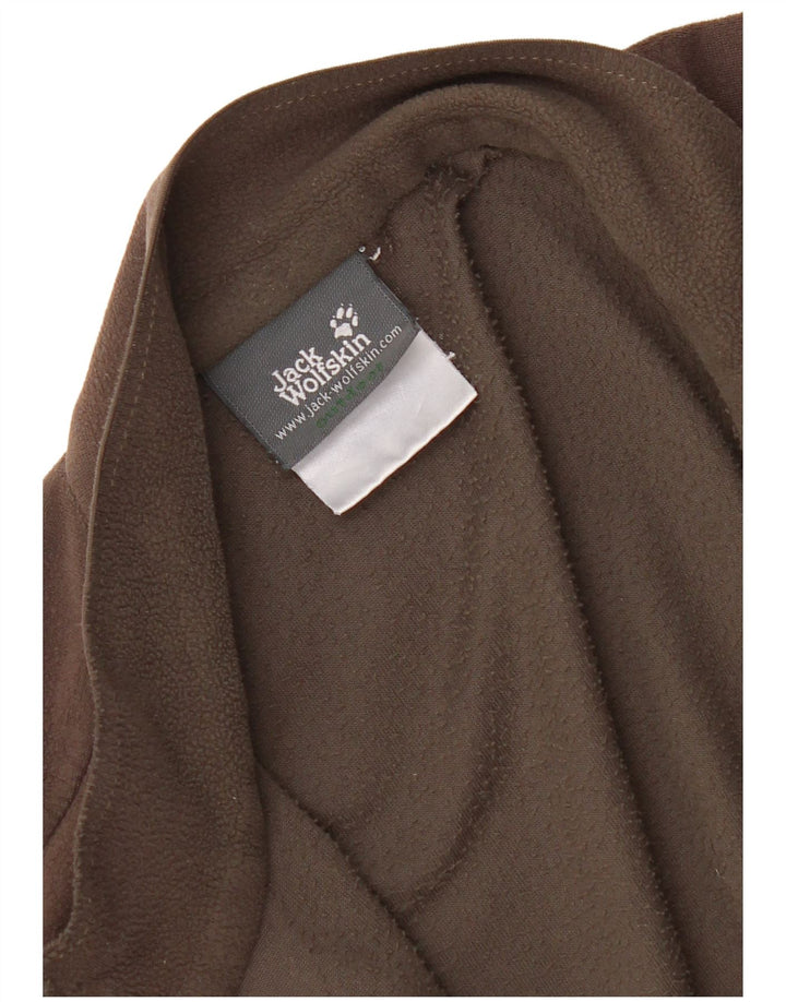 Męski sweter polarowy Jack Wolfskin z pełnym zamkiem, duży, brązowy