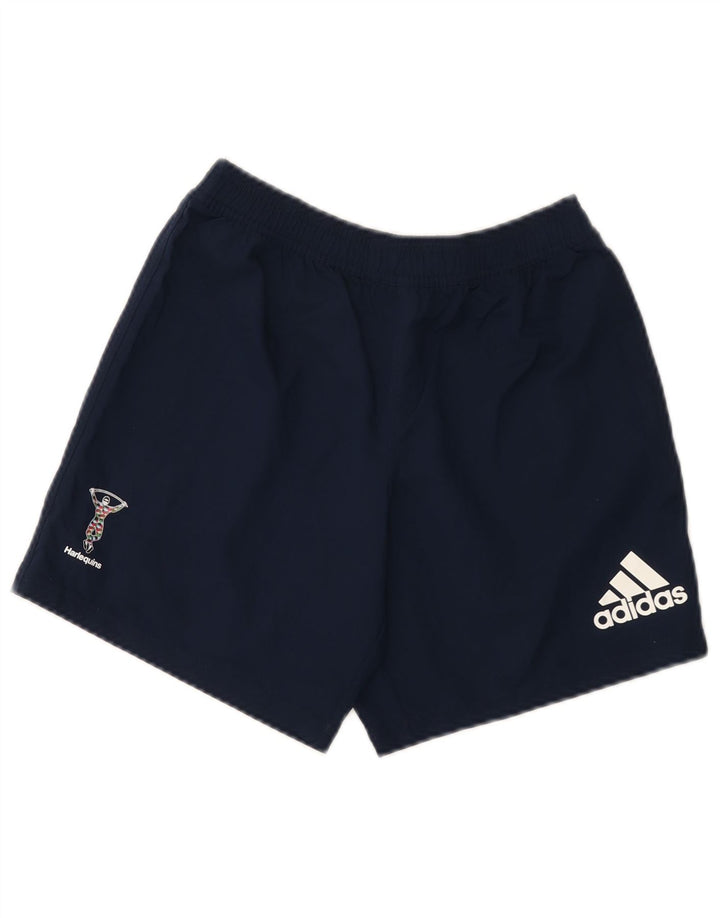 Męskie spodenki sportowe Adidas z grafiką, małe, granatowe, z poliestru