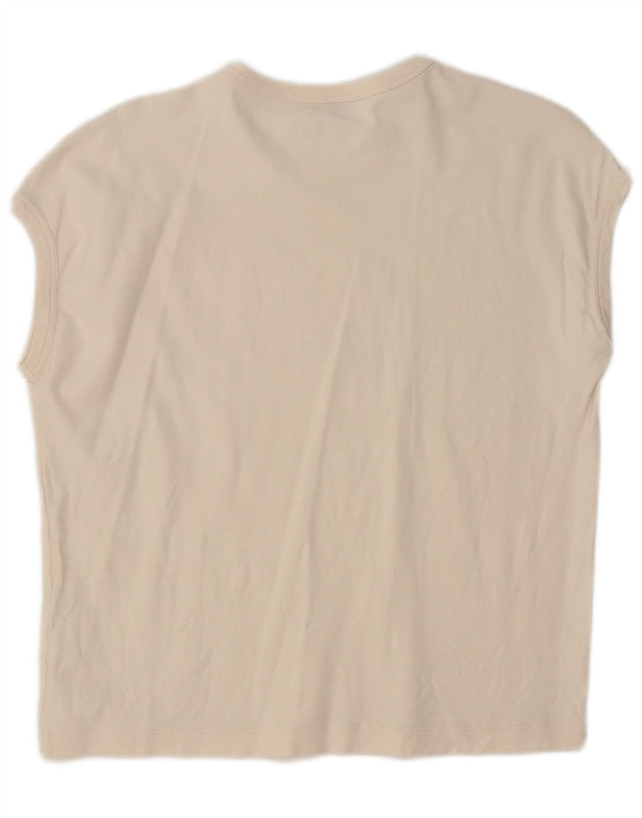 T-shirt damski Massimo Dutti Top UK 14 średni beż